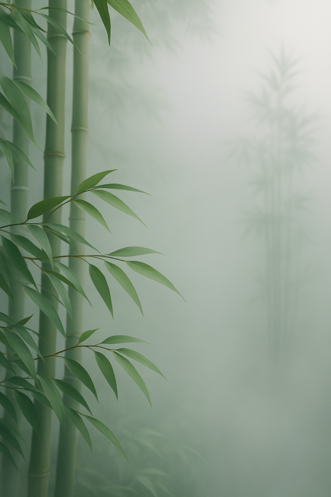 bambou flou, nature apaisante, bien-être et sérénité